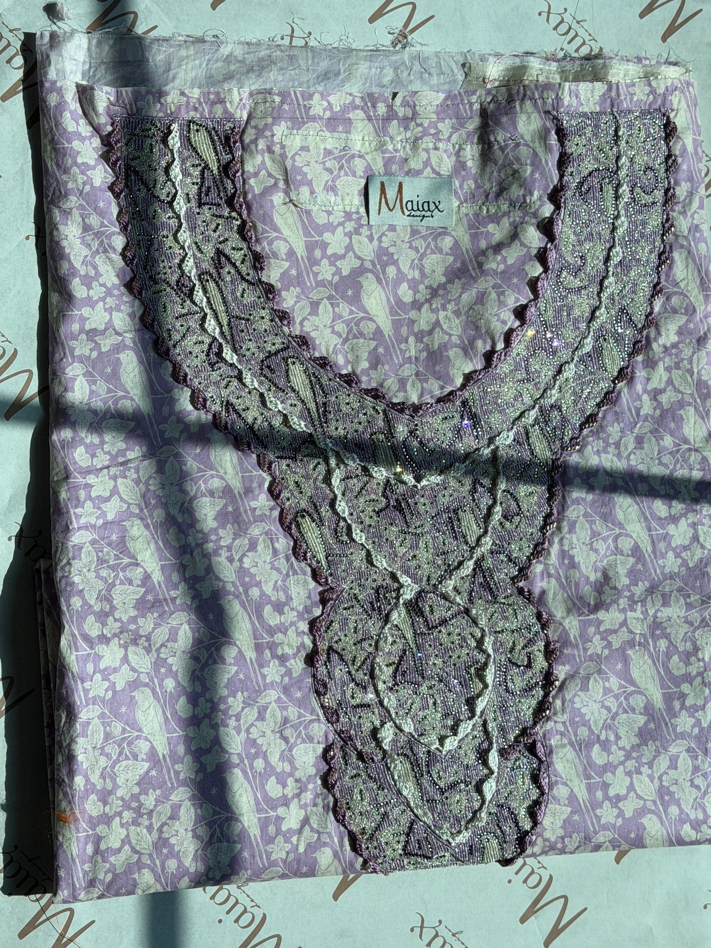Floral Mkhawar- Lavender